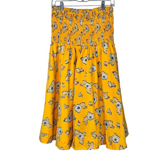 Tanya Taylor Lyla Floral Smocked Midi Skirt Medium - Picture 12 of 13